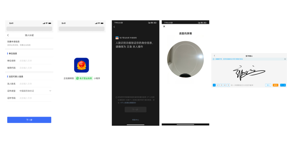 法定代表人身份验证